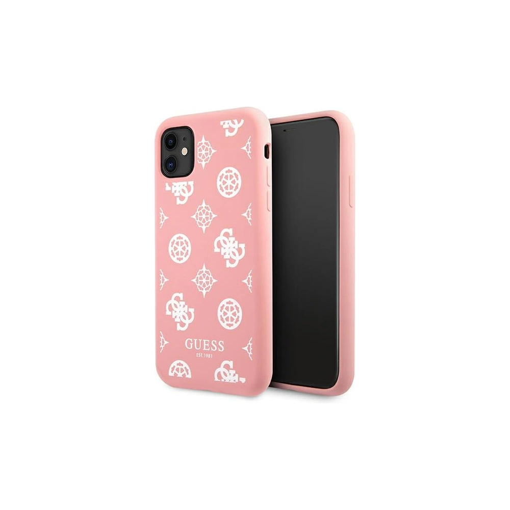 Etui Guess GUHCN61LSPEWPI Apple iPhone 11 różowy/pink hard case Peony Collection