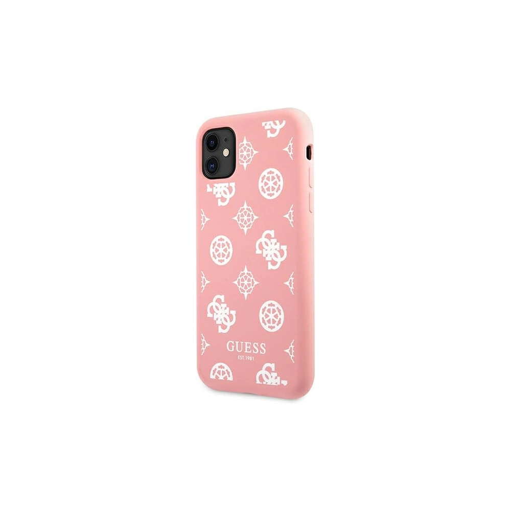 Etui Guess GUHCN61LSPEWPI Apple iPhone 11 różowy/pink hard case Peony Collection