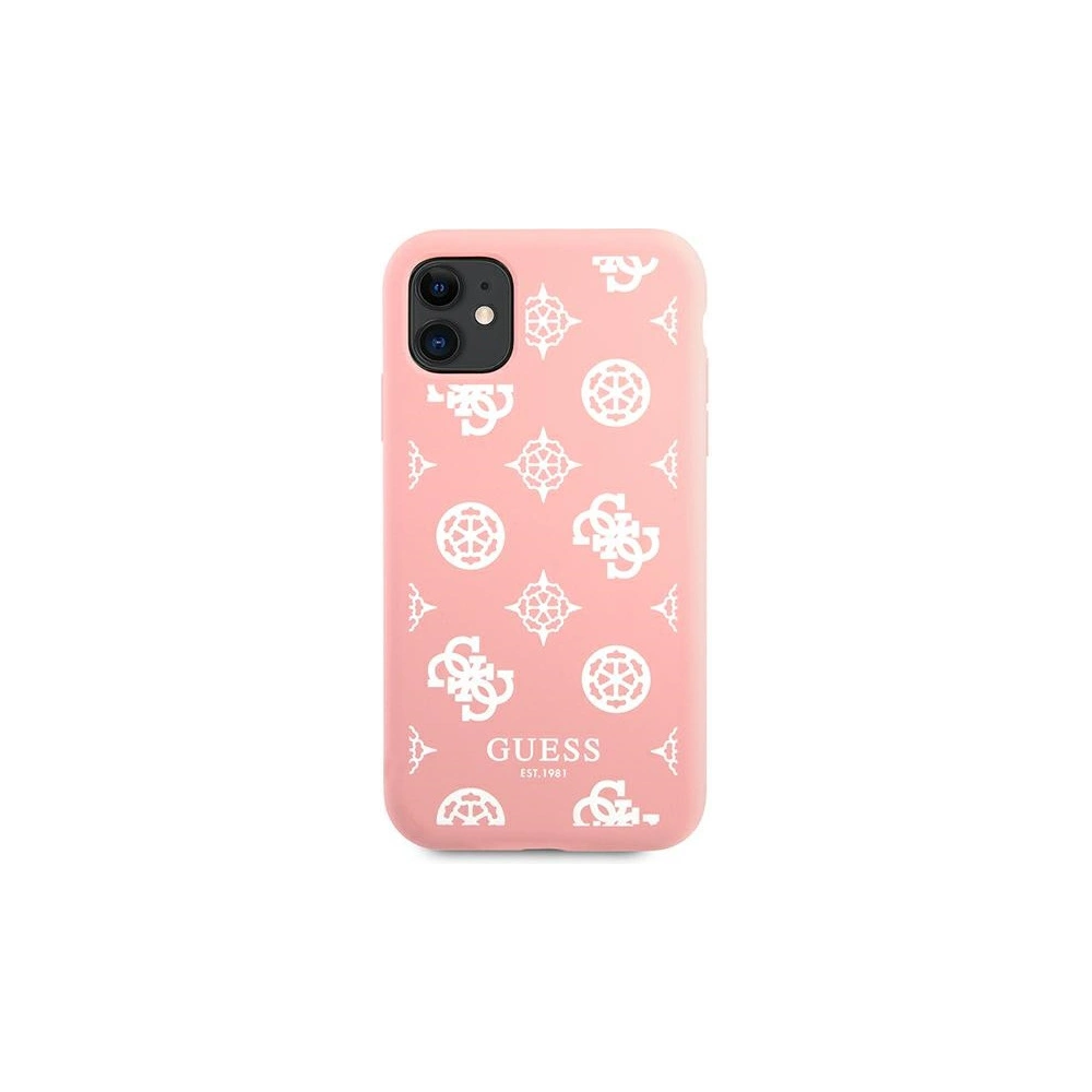 Etui Guess GUHCN61LSPEWPI Apple iPhone 11 różowy/pink hard case Peony Collection