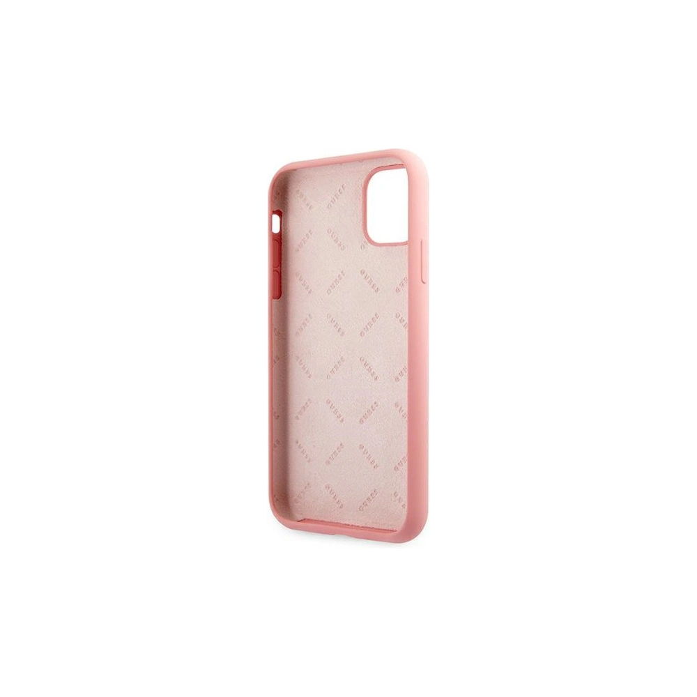 Etui Guess GUHCN61LSPEWPI Apple iPhone 11 różowy/pink hard case Peony Collection