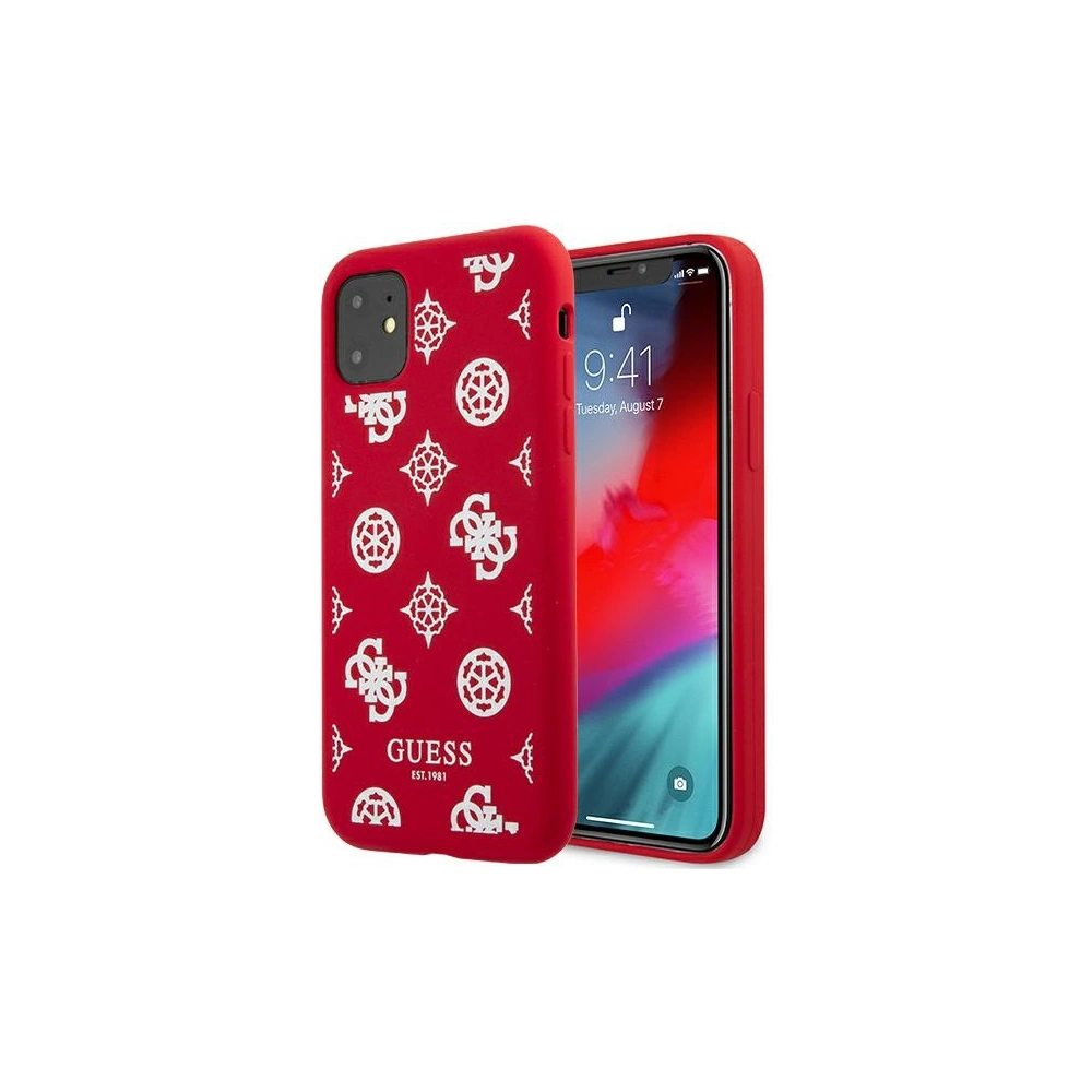 Etui Guess GUHCN61LSPEWRE Apple iPhone 11 czerwony/red hard case Peony Collection