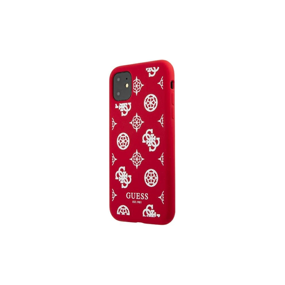 Etui Guess GUHCN61LSPEWRE Apple iPhone 11 czerwony/red hard case Peony Collection