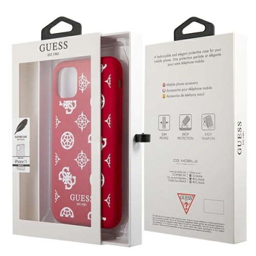 Kup Etui Guess GUHCN61LSPEWRE Apple iPhone 11 piros/piros kemény tok Peony Collection - GUE1005RED - {ean13} - Sklep Home Screen