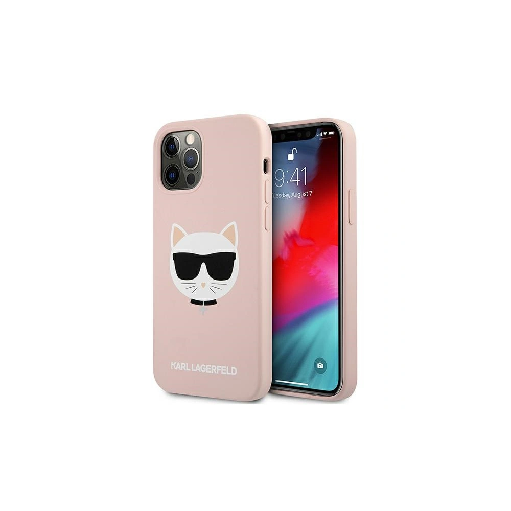 Etui Karl Lagerfeld KLHCP12MSLCHLP Apple iPhone 12/12 Pro hardcase jasno różowy/light pink Silicone Choupette