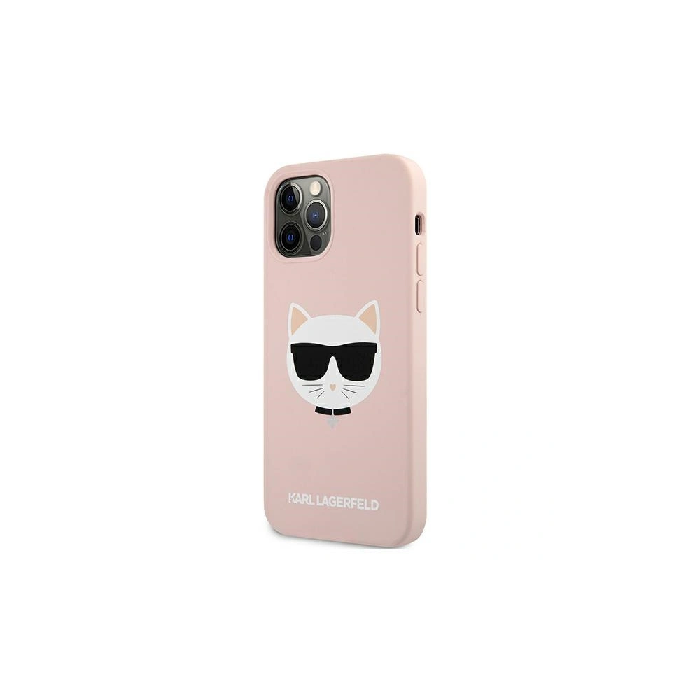 Etui Karl Lagerfeld KLHCP12MSLCHLP Apple iPhone 12/12 Pro hardcase jasno różowy/light pink Silicone Choupette