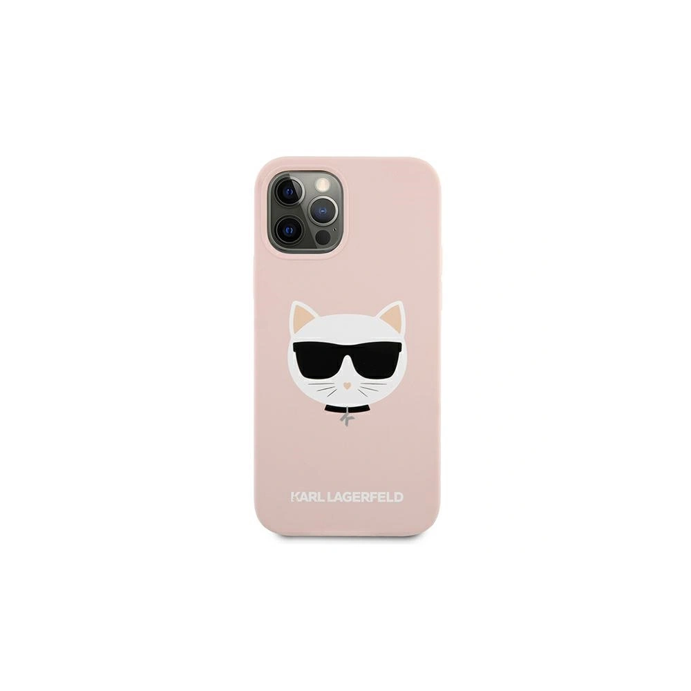 Etui Karl Lagerfeld KLHCP12MSLCHLP Apple iPhone 12/12 Pro hardcase jasno różowy/light pink Silicone Choupette