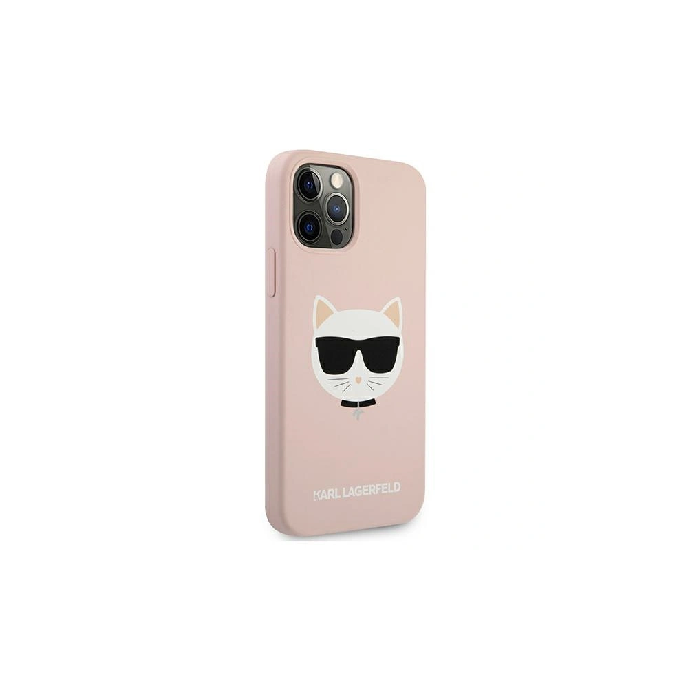 Etui Karl Lagerfeld KLHCP12MSLCHLP Apple iPhone 12/12 Pro hardcase jasno różowy/light pink Silicone Choupette