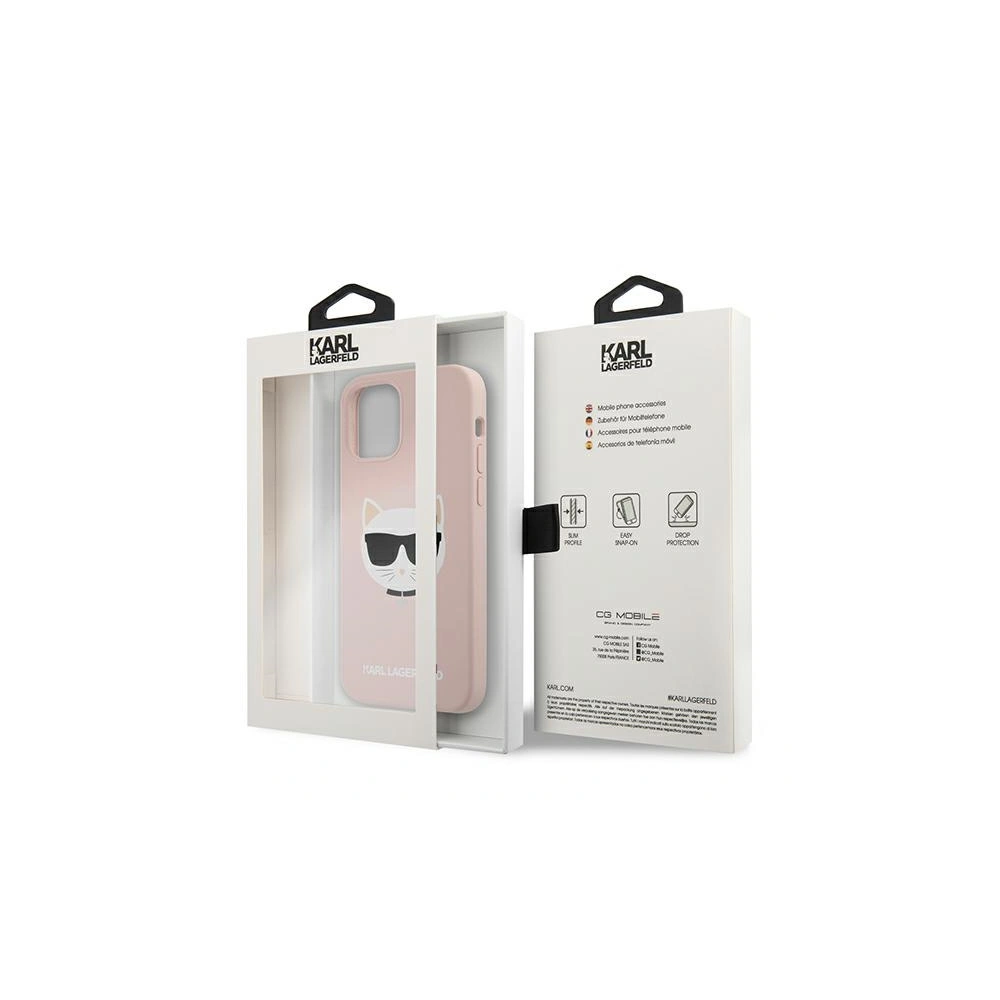 Etui Karl Lagerfeld KLHCP12MSLCHLP Apple iPhone 12/12 Pro hardcase jasno różowy/light pink Silicone Choupette