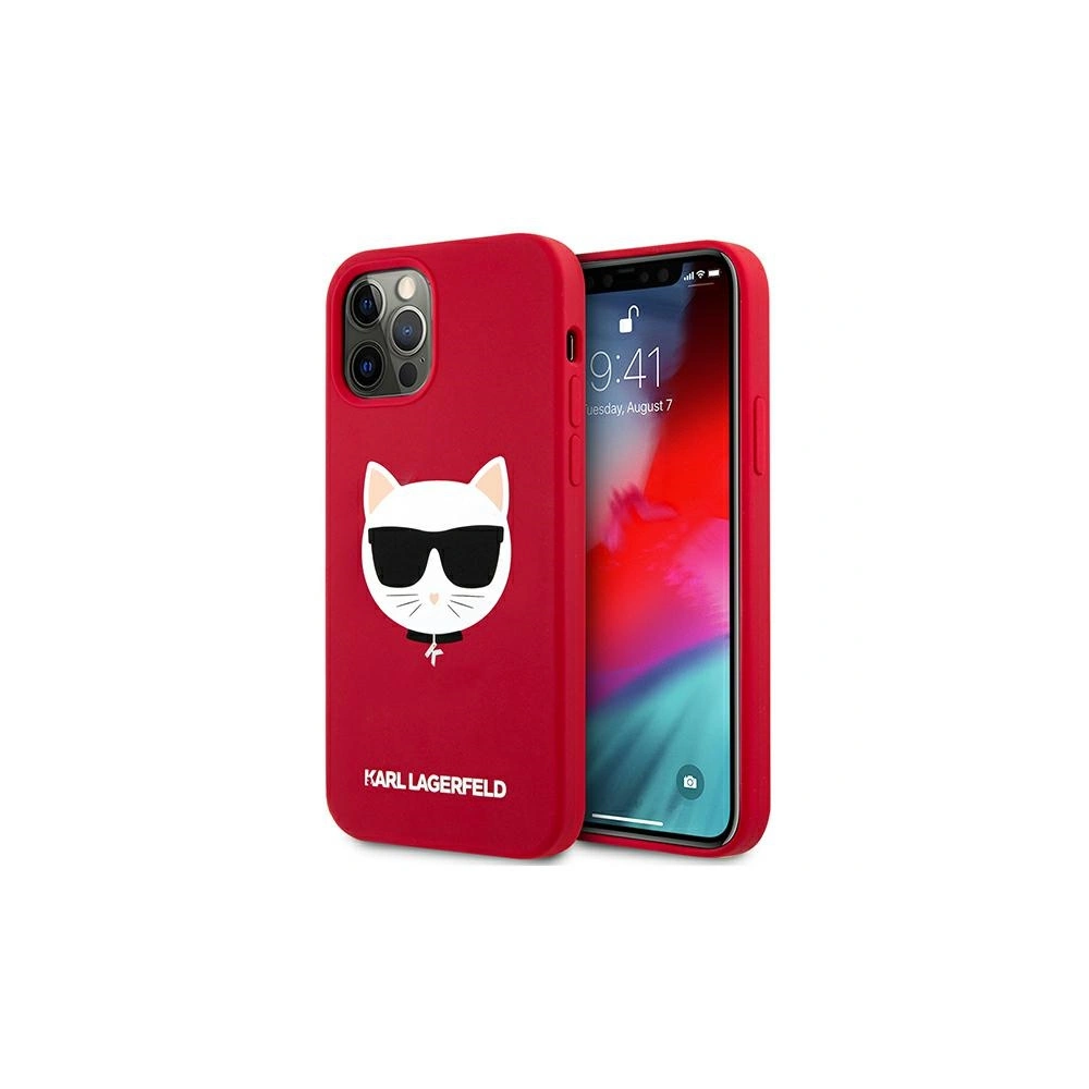 Etui Karl Lagerfeld KLHCP12MSLCHRE Apple iPhone 12/12 Pro hardcase czerwony/red Silicone Choupette