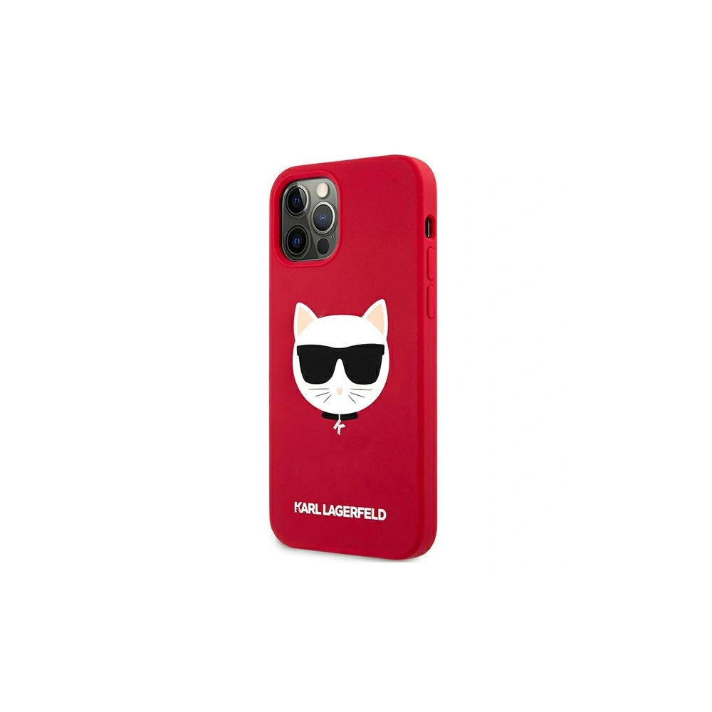 Etui Karl Lagerfeld KLHCP12MSLCHRE Apple iPhone 12/12 Pro hardcase czerwony/red Silicone Choupette