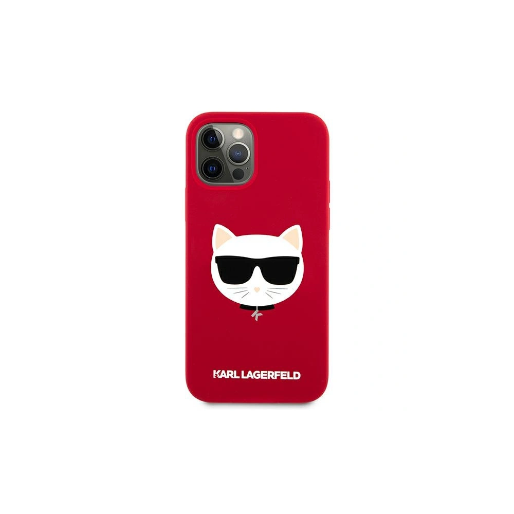Etui Karl Lagerfeld KLHCP12MSLCHRE Apple iPhone 12/12 Pro hardcase czerwony/red Silicone Choupette