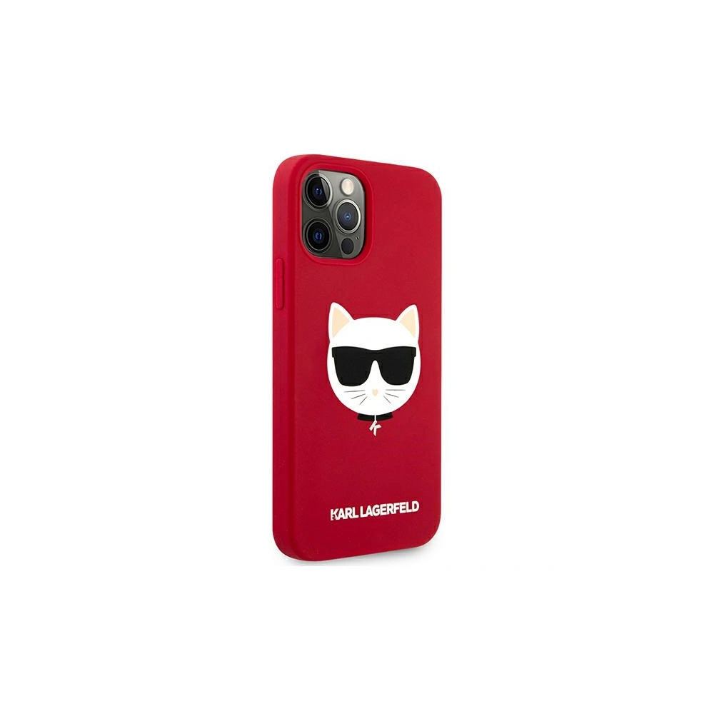 Etui Karl Lagerfeld KLHCP12MSLCHRE Apple iPhone 12/12 Pro hardcase czerwony/red Silicone Choupette