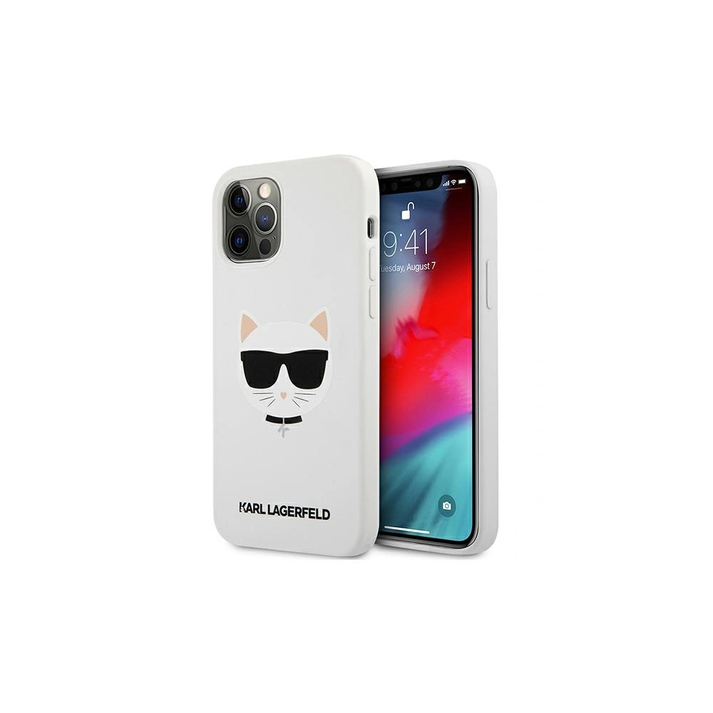 Etui Karl Lagerfeld KLHCP12MSLCHWH Apple iPhone 12/12 Pro hardcase biały/white Silicone Choupette