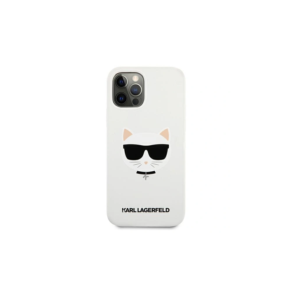 Etui Karl Lagerfeld KLHCP12MSLCHWH Apple iPhone 12/12 Pro hardcase biały/white Silicone Choupette