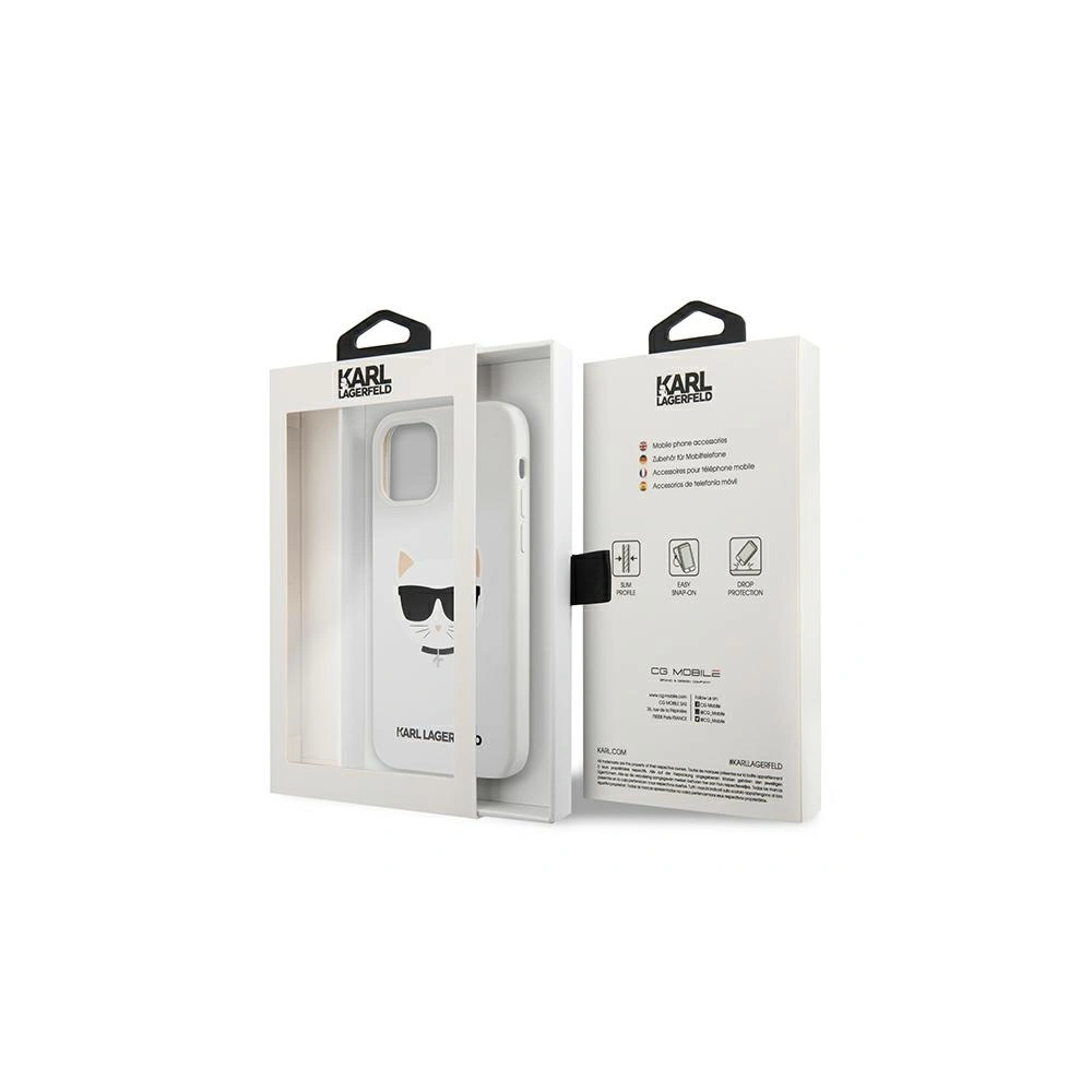 Etui Karl Lagerfeld KLHCP12MSLCHWH Apple iPhone 12/12 Pro hardcase biały/white Silicone Choupette
