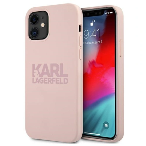 Kup Etui Karl Lagerfeld KLHCP12SSTKLTLP Apple iPhone 12 mini Silicone Stack Logo rózsaszín/pink - KLD558PNK - {ean13} - Sklep Home Screen