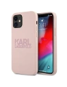 Etui Karl Lagerfeld KLHCP12SSTKLTLP Apple iPhone 12 mini Silicone Stack Logo růžový/pink