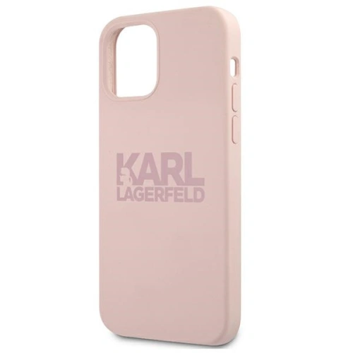 Kup Etui Karl Lagerfeld KLHCP12SSTKLTLP Apple iPhone 12 mini Silicone Stack Logo różowy/pink - KLD558PNK - {ean13} - Sklep Home Screen