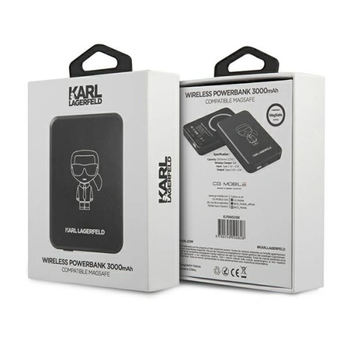 Buy Karl Lagerfeld Wireless Charger Powerbank KLPBMSOIBK 3000mAh MagSafe - KLD559 - {ean13} - Home Screen Store Europe