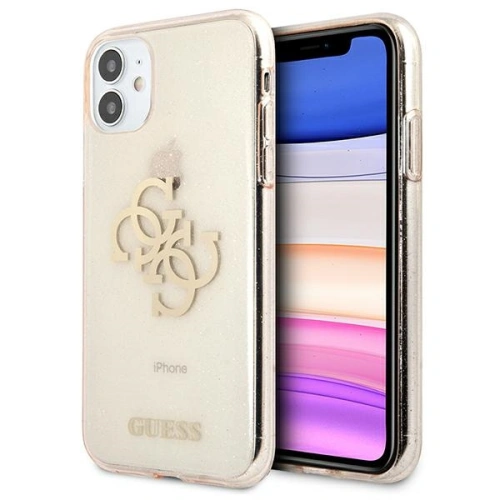 Kup Etui Guess GUHCN61PCUGL4GGO Apple iPhone 11 zlatý/gold tvrdý obal Glitter 4G Velké logo - GUE1007GLD - {ean13} - Sklep Home Screen