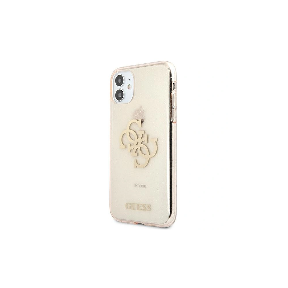 Etui Guess GUHCN61PCUGL4GGO Apple iPhone 11 złoty/gold hard case Glitter 4G Big Logo