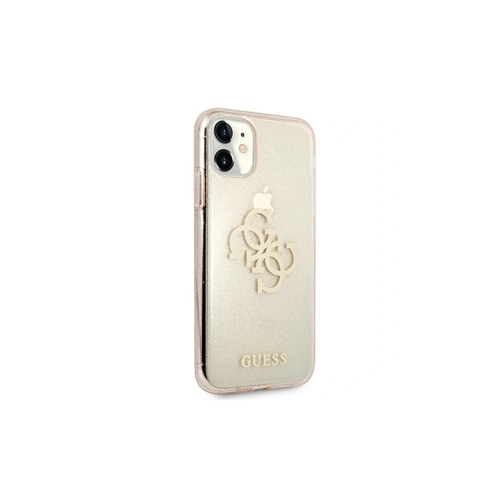 Etui Guess GUHCN61PCUGL4GGO Apple iPhone 11 złoty/gold hard case Glitter 4G Big Logo
