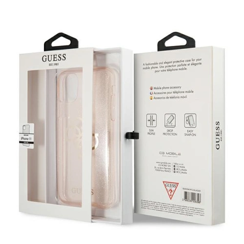 Kup Etui Guess GUHCN61PCUGL4GGO Apple iPhone 11 złoty/gold hard case Glitter 4G Big Logo - GUE1007GLD - {ean13} - Sklep Home Screen