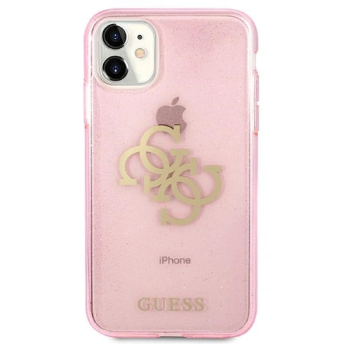 Kup Guess Apple Tasche GUHCN61PCUGL4GPI iPhone 11 rosa/rosa Hartschalenetui Glitter 4G Big Logo - GUE1008PNK - {ean13} - Sklep Home Screen