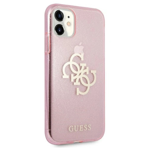 Kup Guess Apple Tasche GUHCN61PCUGL4GPI iPhone 11 rosa/rosa Hartschalenetui Glitter 4G Big Logo - GUE1008PNK - {ean13} - Sklep Home Screen