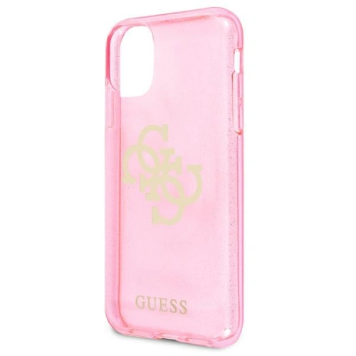 Kup Guess Apple Tasche GUHCN61PCUGL4GPI iPhone 11 rosa/rosa Hartschalenetui Glitter 4G Big Logo - GUE1008PNK - {ean13} - Sklep Home Screen