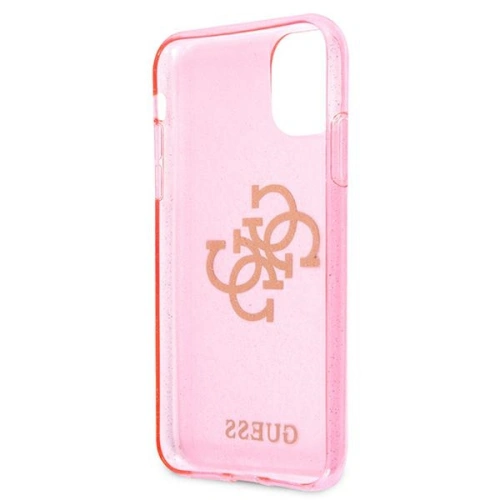 Kup Guess Apple Tasche GUHCN61PCUGL4GPI iPhone 11 rosa/rosa Hartschalenetui Glitter 4G Big Logo - GUE1008PNK - {ean13} - Sklep Home Screen