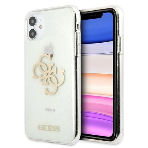 Kup Etui Guess GUHCN61PCUGL4GTR Apple iPhone 11 áttetsző kemény tok Glitter 4G Nagy Logó - GUE1009CL - {ean13} - Sklep Home Screen