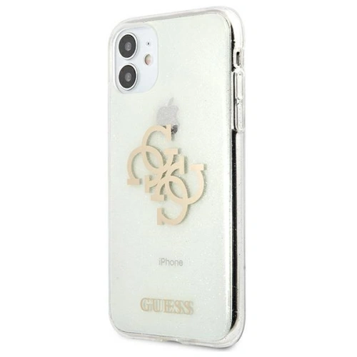 Kup Etui Guess GUHCN61PCUGL4GTR pentru Apple iPhone 11 carcasă dură transparentă Glitter 4G Big Logo - GUE1009CL - {ean13} - Sklep Home Screen