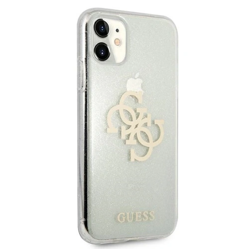 Kup Etui Guess GUHCN61PCUGL4GTR pentru Apple iPhone 11 carcasă dură transparentă Glitter 4G Big Logo - GUE1009CL - {ean13} - Sklep Home Screen