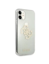 Kup Guess Apple Case GUHCN61PCUGL4GTR iPhone 11 transparentes Hartschalenetui Glitter 4G Big Logo - GUE1009CL - {ean13} - Sklep Home Screen