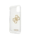 Kup Guess Apple Case GUHCN61PCUGL4GTR iPhone 11 transparentes Hartschalenetui Glitter 4G Big Logo - GUE1009CL - {ean13} - Sklep Home Screen