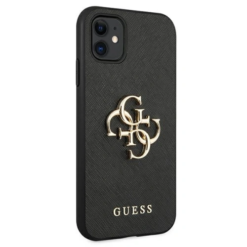 Kup Guess Apple Tasche GUHCN61SA4GGBK iPhone 11 schwarz/schwarz Hartschale Saffiano 4G Metall Logo - GUE1010BLK - {ean13} - Sklep Home Screen