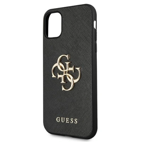 Kup Guess Apple Tasche GUHCN61SA4GGBK iPhone 11 schwarz/schwarz Hartschale Saffiano 4G Metall Logo - GUE1010BLK - {ean13} - Sklep Home Screen