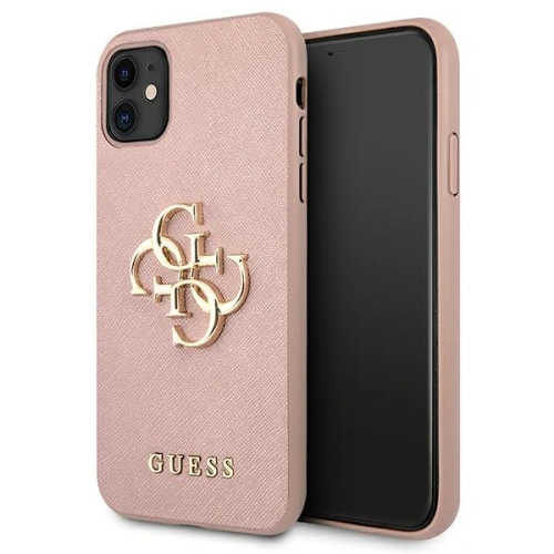 Kup Guess Apple Tasche GUHCN61SA4GGPI iPhone 11 rosa/rosa Hartschale Saffiano 4G Metall Logo - GUE1011PNK - {ean13} - Sklep Home Screen