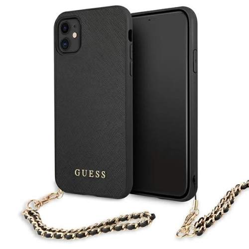 Kup Etui Guess GUHCN61SASGBK Apple iPhone 11 černá/black hardcase Saffiano Chain - GUE1012BLK - {ean13} - Sklep Home Screen
