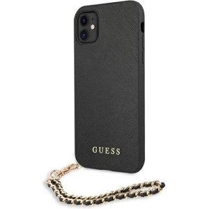Kup Etui Guess GUHCN61SASGBK Apple iPhone 11 fekete/black hardcase Saffiano Chain - GUE1012BLK - {ean13} - Sklep Home Screen