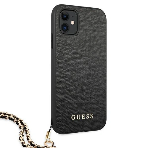Kup Etui Guess GUHCN61SASGBK Apple iPhone 11 černá/black hardcase Saffiano Chain - GUE1012BLK - {ean13} - Sklep Home Screen