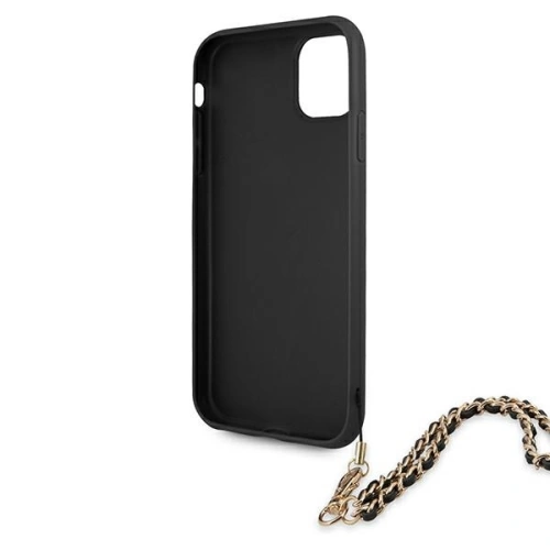 Kup Guess Apple Tasche GUHCN61SASGBK iPhone 11 schwarz/schwarz Hardcase Saffiano Chain - GUE1012BLK - {ean13} - Sklep Home Screen