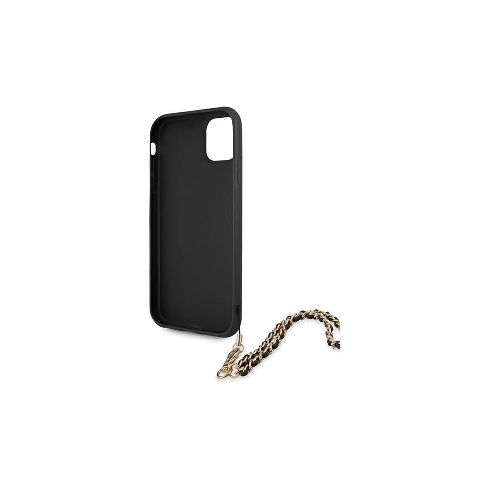 Etui Guess GUHCN61SASGBK Apple iPhone 11 czarny/black hardcase Saffiano Chain