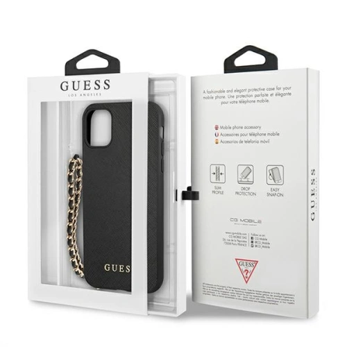 Kup Etui Guess GUHCN61SASGBK Apple iPhone 11 černá/black hardcase Saffiano Chain - GUE1012BLK - {ean13} - Sklep Home Screen