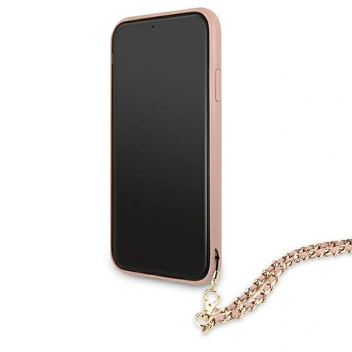 Kup Etui Guess GUHCN61SASGPI Apple iPhone 11 różowy/pink hardcase Saffiano Chain - GUE1013PNK - {ean13} - Sklep Home Screen