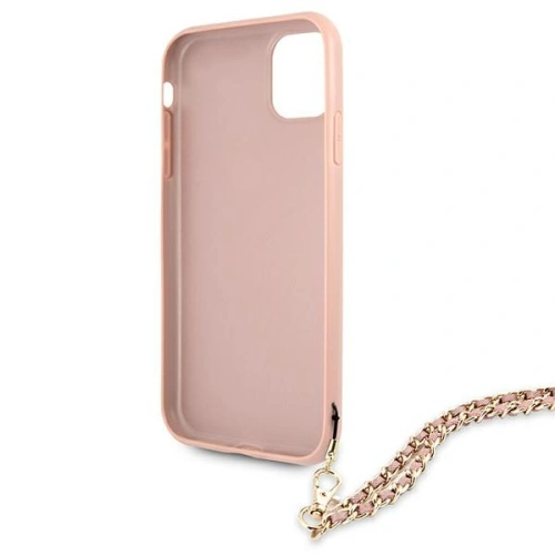 Kup Etui Guess GUHCN61SASGPI Apple iPhone 11 różowy/pink hardcase Saffiano Chain - GUE1013PNK - {ean13} - Sklep Home Screen
