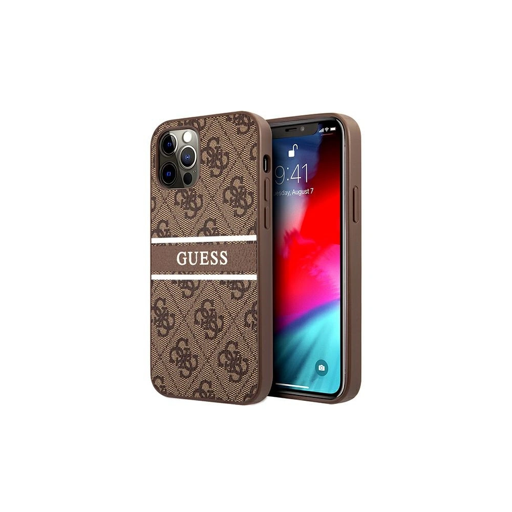 Etui Guess GUHCP12L4GDBR Apple iPhone 12 Pro Max brązowy/brown hardcase 4G Stripe