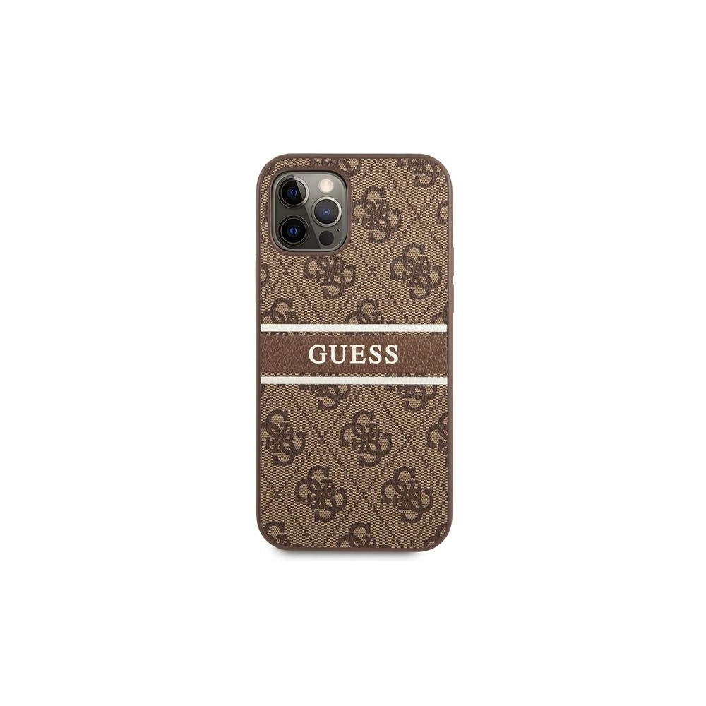 Etui Guess GUHCP12L4GDBR Apple iPhone 12 Pro Max brązowy/brown hardcase 4G Stripe