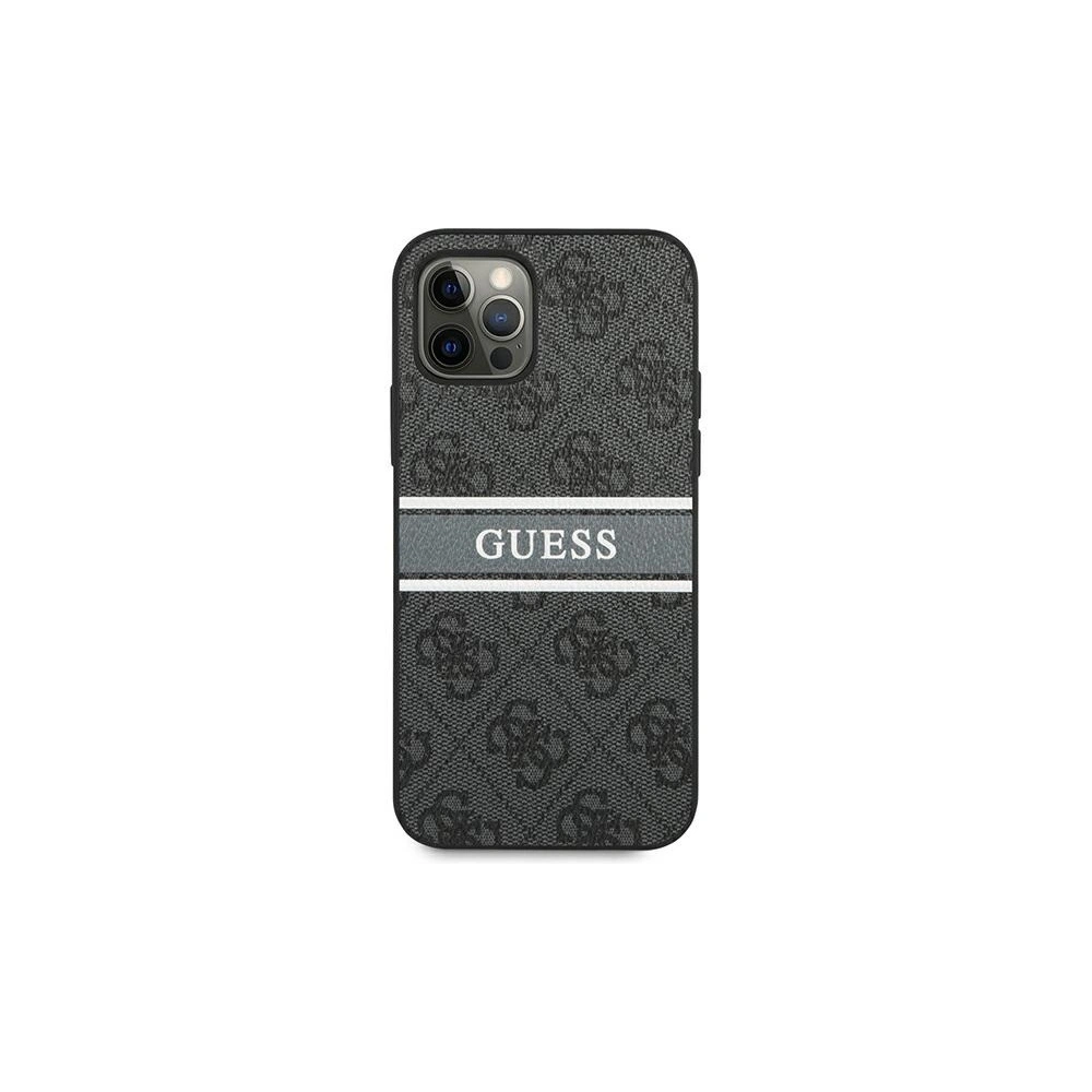 Etui Guess GUHCP12L4GDGR Apple iPhone 12 Pro Max szary/grey hardcase 4G Stripe